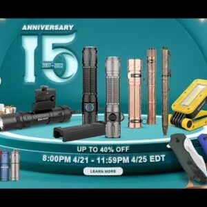 Olight 15Th Anniversary Sale Up To 40% Off April 21-25