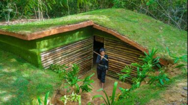 Build The Amazing Underground House And Mini Swimming Pool Villa By Ancient Skills