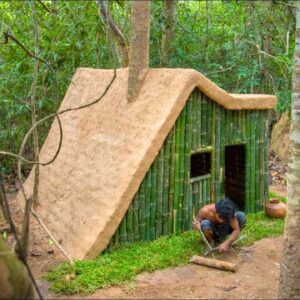 Girl Build The Most Beautiful Bamboo Villa Swimming Pool In Deep Jungle By Ancient Skills