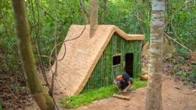 Girl Build The Most Beautiful Bamboo Villa Swimming Pool In Deep Jungle By Ancient Skills