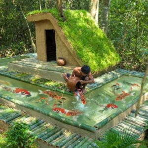 How To Build Mud House Fishes Tank In The Rain Forest