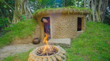 Girl Build The Most Beautiful Grass Roff Villa By Ancient Skills