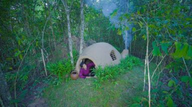 Girl Build The Most Creative Underground House By Ancient Skills