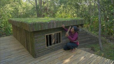 Girl Build The Most Amazing Dugout Underground Basement Shelter