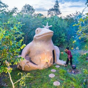 How To Build Giant Frog Cabin House By Ancient Skills