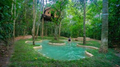 I Build The Most Beautiful Swimming Pool For Tree House By Ancient Skills