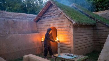 I Build The Most Beautiful Underground Grass Roof House By Ancient Skills