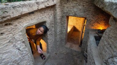 Girl Build The Most Secret Underground Shelter In The Wood