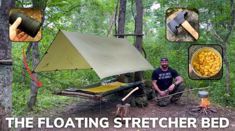 Solo Overnight Building a Floating Stretcher Using Thin Twine and Buffalo Mac and Cheese