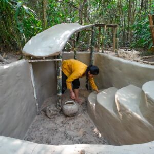 Girl Living Off Grid, Built The Most Secret Underground Home To Live In The Jungle