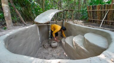 Girl Living Off Grid, Built The Most Secret Underground Home To Live In The Jungle