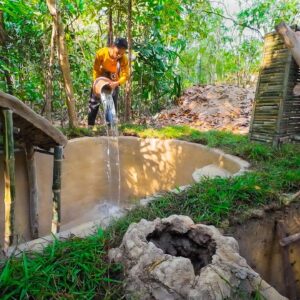 Girl Living Off Grid Built A Complete Secret Underground Bamboo Home With A Swimming Pool