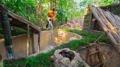 Girl Living Off Grid Built A Complete Secret Underground Bamboo Home With A Swimming Pool