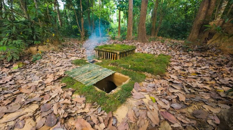 I Built The Most Secret Hidden Room Underground in the Jungle by ancient skills