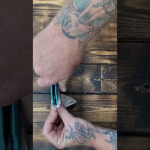 Kubey Jaw Tanto Karambit Folding Knife Tiffany Blue G-10 Handle 2.52" Blackwash 14C28N Blade KU439D