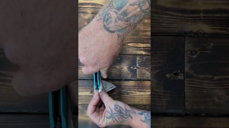 Kubey Jaw Tanto Karambit Folding Knife Tiffany Blue G-10 Handle 2.52" Blackwash 14C28N Blade KU439D