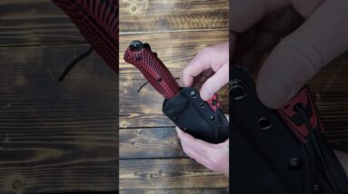 Holtzman's Gorilla Survival Mandrill Fixed Knife with Sheath, Fire Starter, G10 Scraper & Paracord