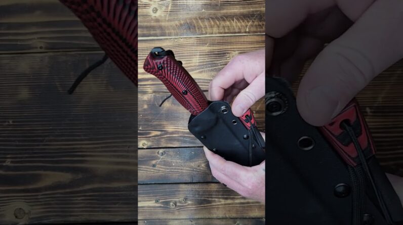 Holtzman's Gorilla Survival Mandrill Fixed Knife with Sheath, Fire Starter, G10 Scraper & Paracord