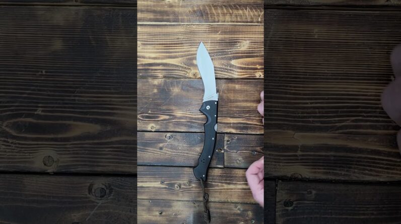 Cold Steel Rajah 2 Razor-Sharp Blade Griv-Ex Handle Tactical Folding Knife with Tri-Ad
