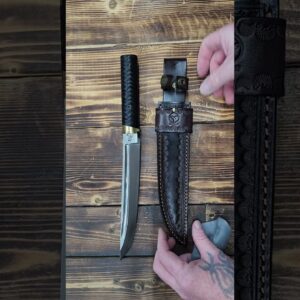 Tactical Wakizashi Full Tang Fixed Blade Knife, 14 inch, Sleipner Steel, G10 Handle
