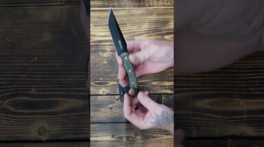 NedFoss PIONEER Small EDC Fixed Blade Knife - 3.4" Full Tang 14C28N Steel Tanto Blade, G10 Handle
