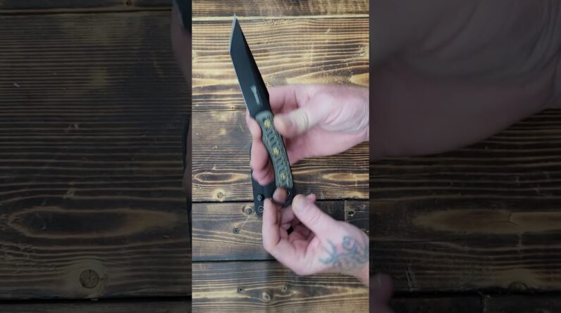 NedFoss PIONEER Small EDC Fixed Blade Knife - 3.4" Full Tang 14C28N Steel Tanto Blade, G10 Handle