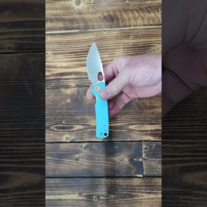 Vosteed Porcupine EDC Pocket Knife - 2.99" 14C28N Satin Blade - Top Liner Lock, Sky Blue G10 Handle