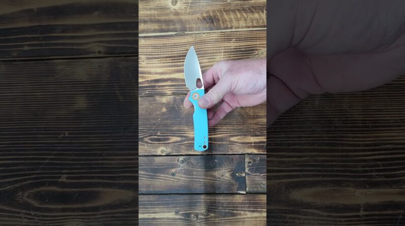 Vosteed Porcupine EDC Pocket Knife - 2.99" 14C28N Satin Blade - Top Liner Lock, Sky Blue G10 Handle 2 Vosteed Porcupine EDC Pocket Knife - 2.99" 14C28N Satin Blade - Top Liner Lock, Sky Blue G10 Handle