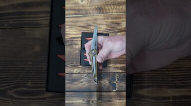 PICHI Damascus KAMETA - G10 Amber Black Scales