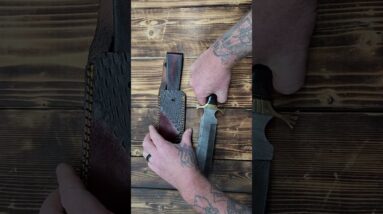 BLACK WOLF KNIVES Handmade TWIST Damascus Steel Knife, Colored Bone Handle https://amzn.to/448NhCe