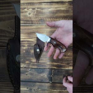 Handmade 6” Damascus Steel Neck Skinning Knife, Rosewood Handle  https://amzn.to/3Nbpyva