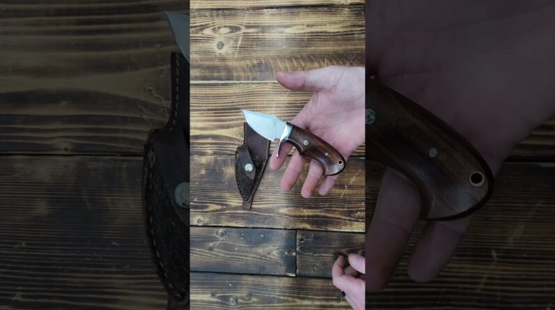 Handmade 6” Damascus Steel Neck Skinning Knife, Rosewood Handle  https://amzn.to/3Nbpyva