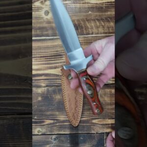 Handmade D2 Steel Dagger Knife, Fixed Blade Hunting Knife with Sheath, 10" https://amzn.to/4pzuWa0