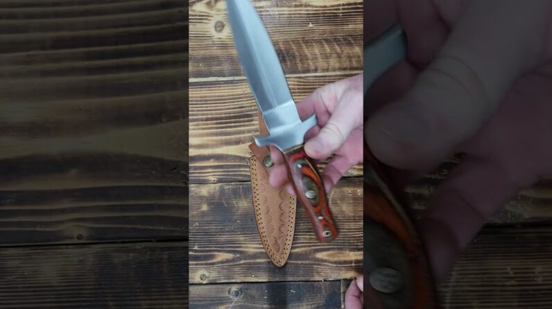 Handmade D2 Steel Dagger Knife, Fixed Blade Hunting Knife with Sheath, 10" https://amzn.to/4pzuWa0
