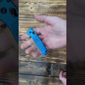 Blue Pocket Knife, 8CR13mov Steel Folding Knife, Aluminum Handle  Reversible https://amzn.to/3MGzY5T